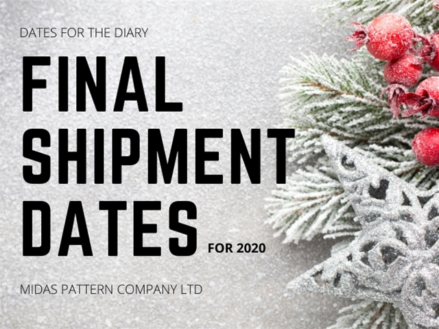 Shipment Dates for Christmas Shut Down