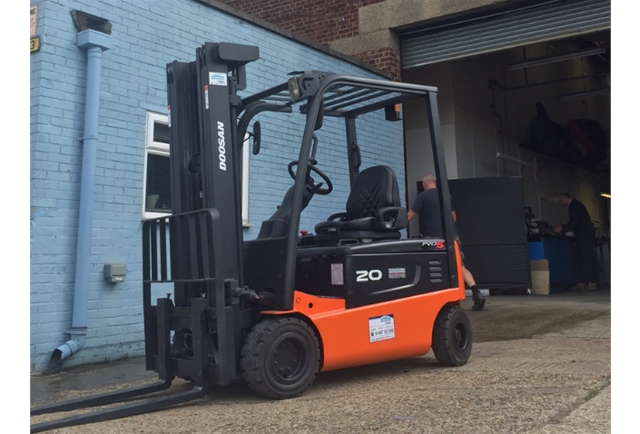 Midas keeps it corporate with new black and orange forklift